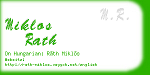 miklos rath business card